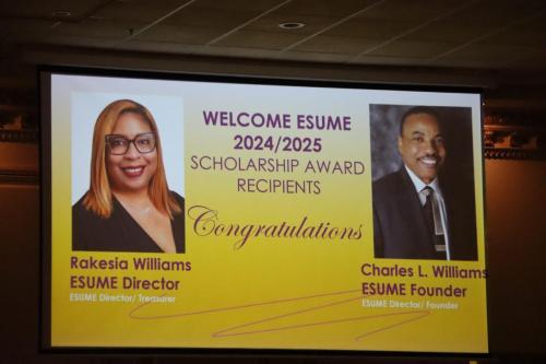 Rakesia and Charles Speaker Banner